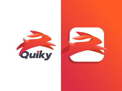 Quiky brand design brand identity branding brandmark custom logo design design flat design graphic design illustration logo