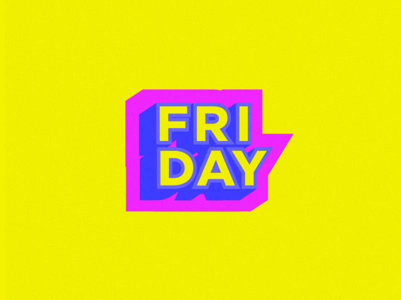 Friday Yay after effects friday gif long shadow motion graphics repeater