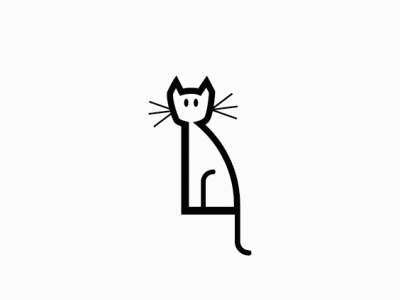 Logo Design animal branding cat design gif icon illustration logo vector