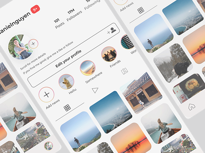 My Instagram Profile (re-designed) - #DailyUI dailyui design instagram mobile app profile