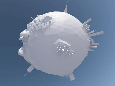 White Planet! 3d cgi earth fadu game kids low poly planet render space tablet uba