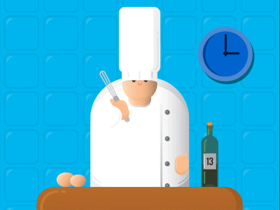 Shake it!!! 2d animation cake character chef cooking gif illustration kitchen vector