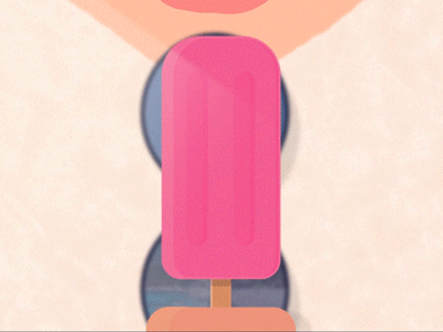 Days of Summer!!! 2d animation beach character dribbble fruit gelato gif heat ice ice cream illustration pop strawberry summer sun tongue vacation