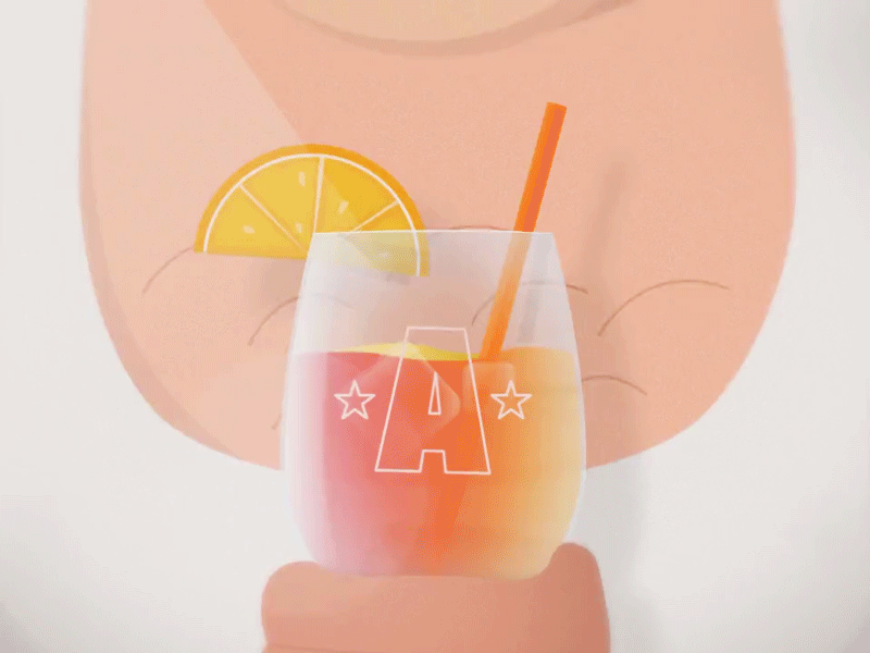 Summer is coming!!! 2d alchohol animation beach character cocktail cup design drink gif illustration motion orange party summer vector walk