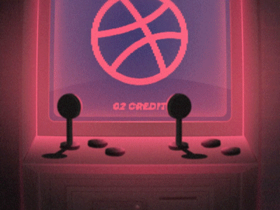 2 Dribbble Invites Giveaway 80s animation arcade draft dribbble game gameplay illustration invitation invite motion pass tickets vector