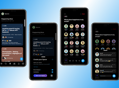 What if twitter spaces had a comment section? app design ui ux