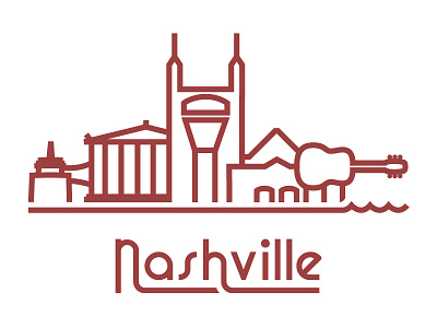 Nashville Skyline Rebound guitar minimal city music city nashville nashville skyline skylines tennessee