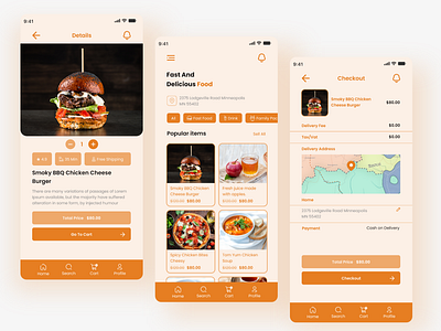 Food app adobe xd food app mobile app ui user inteerface