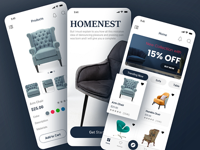 Furniture App app furniture app mobile mobile app ui uiux