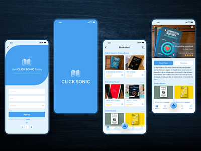 Book App app book book app design graphic design mobile app ui xd