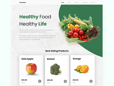 FoodBow Website Ui ecommerce figma graphic design ui