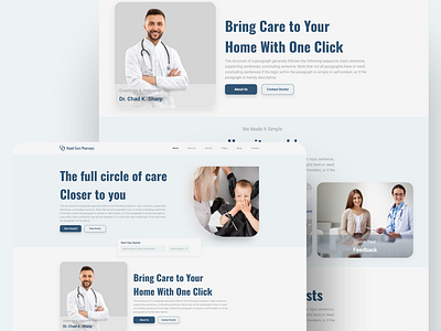 Doctor Landing Page Website UI design doctor healrth ui website xd