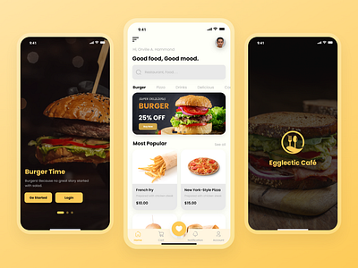 FOOD APP UI adobe xd app design food mobile app ui