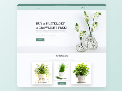 Tree Plant Landing Page adobe adobe xd design landing landing page page ui ux xd