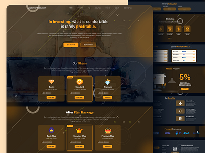 Daily Profit Market Website UI adobe xd graphic design logo ui user experience ux website ui