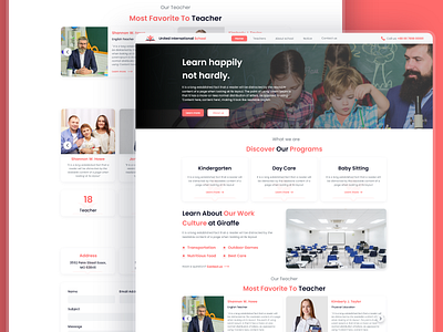 School Website Landing Page