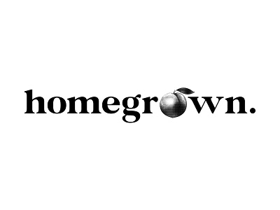 Homegrown black and white classic design georgia grunge halftone homegrown illustration lifestyle logo peach south southern typography vintage