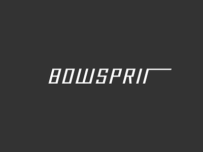 Bowsprit Logotype boat bowsprit custom lettering logotype minimalist modern nautical ship typography