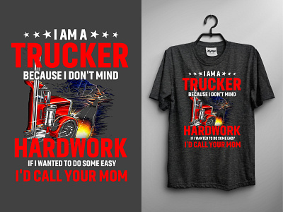 New I am Trucker T-shirt design