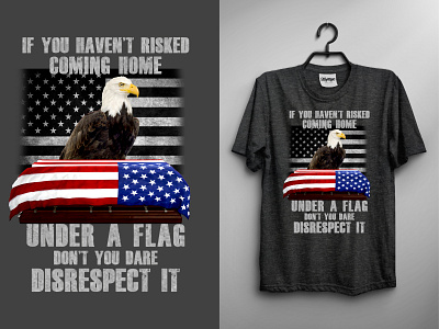 USA Flag Coffin T-shirt Design