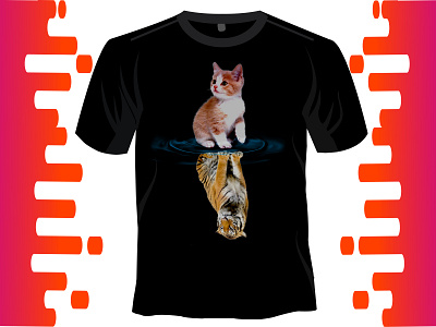 A Custom Cat Tiger T-shirt design