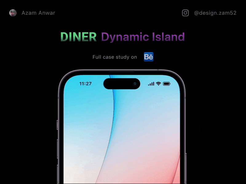 Diner Dynamic Island app design dynamicisland ui ux