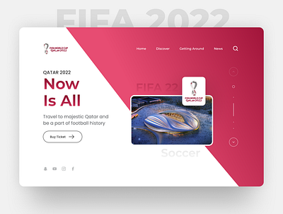 FIFA Qatar 2022 Landing Page Concept app branding design fifa graphic design illustration landing page logo soccer ui ux vector visual design web website