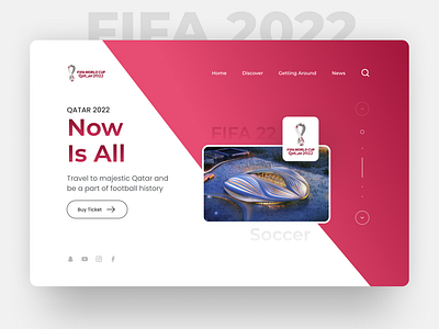 FIFA Qatar 2022 Landing Page Concept app branding design fifa graphic design illustration landing page logo soccer ui ux vector visual design web website