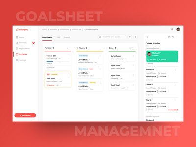 Goalsheet Managemen Dashboard Homepage app branding dashboard design graphic design illustration kanban logo motion graphics responsive ui ux vector web