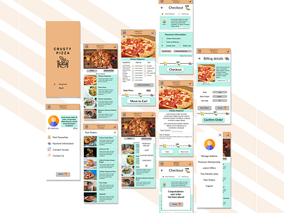 Food Delivery App screens app ui figma ui