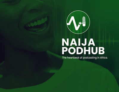 NaijaPodHub - Heartbeat of Podcasting in Africa branding design graphic design logo typography
