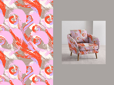 Surface pattern design - Sweet Twirls color design design illustrator interior pattern design surface pattern design textile design vector graphics