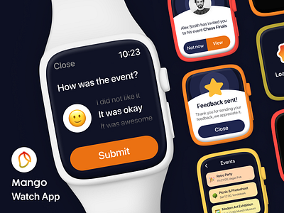 Mango Watch App apple watch mango social app ui ux watch