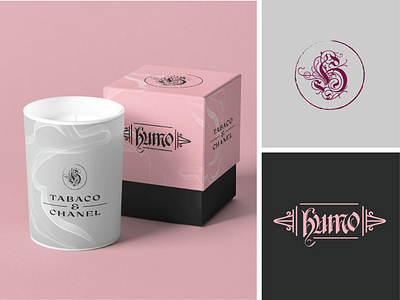 Humo — Candle Tabaco Y Chanel blackletter candle delicate graphic design latin logo modern pink smoke smoky spanish tabacco