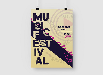 Music festival poster advertising brochure concert festival flyer invitation misic poster design promotion visual design