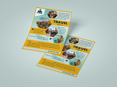 Travle Flyer Design branding brochure campaign company branding design flyer illustrator marketing promotion travling flyer visual visual design