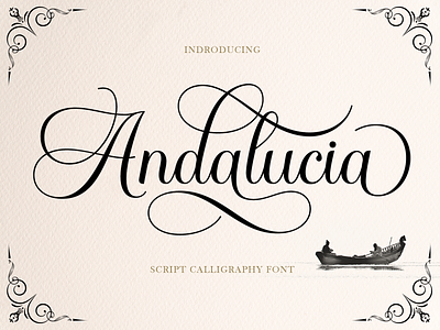 Andalucia banner branding fonts calligraphy chocolate fonts design graphic design illustration logo script fonts valentine fonts wedding
