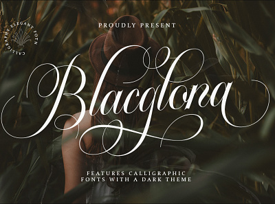 Blacglona banner branding fonts chocolate fonts design graphic design illustration logo script fonts valentine fonts wedding