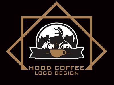 Hood Coffee Logo Design branding design graphic design illustration logo photoshop