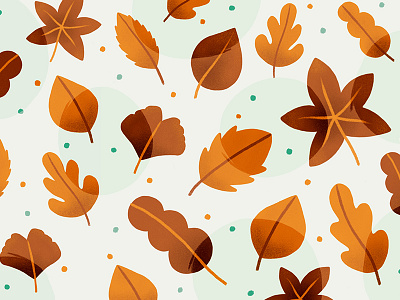 Pattern Fall autumn design fall graphic halloween holidays illustration ipad leaf leaves motif pattern procreate season