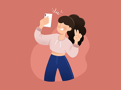 Selfie 📸 character design device girl illustration ipad photo photography picture procreate selfie telephone woman woman illustration