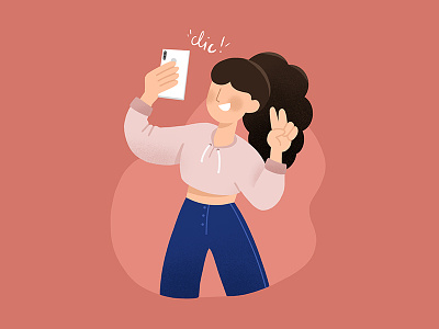 Selfie 📸 character design device girl illustration ipad photo photography picture procreate selfie telephone woman woman illustration
