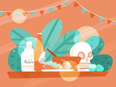Taco Tuesday 🌮 branding design drawing food holidays illustration illustrator ipad mexico palette procreate skull tacos