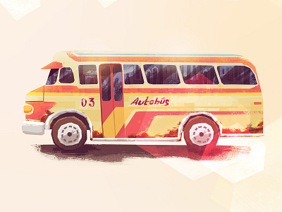 Autobús! illustration photoshop