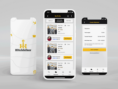 HitchHiker UX Case Study app branding design graphic design ui ux
