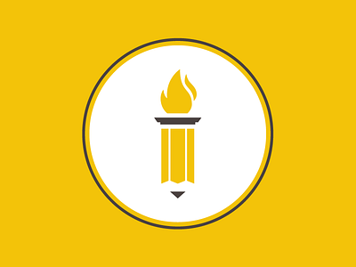 Blazer Buddies icon leadership logo pencil school torch