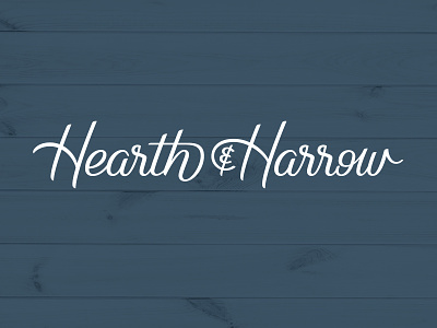 Hearth & Harrow Logo branding cursive font lettering logo script script lettering type