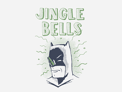 Batman Smells batman christmas comic halftone handdrawn holidays illustration jingle bells smell superhero