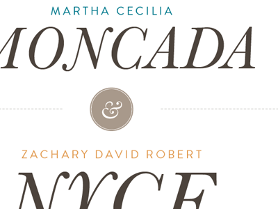 Nyce Moncada Wedding Type invitation typography