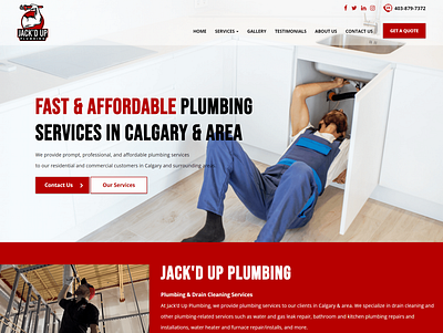 JackdUp Plumbing branding graphic design logo ui